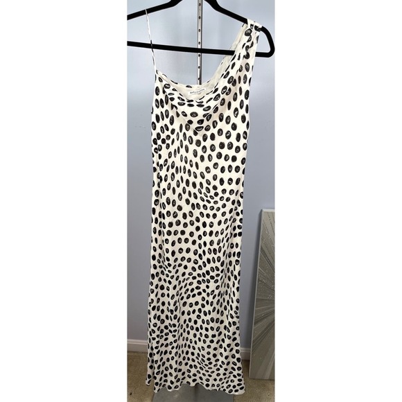 Reformation Black and White Polka Dot Midi Dress - Picture 3 of 8